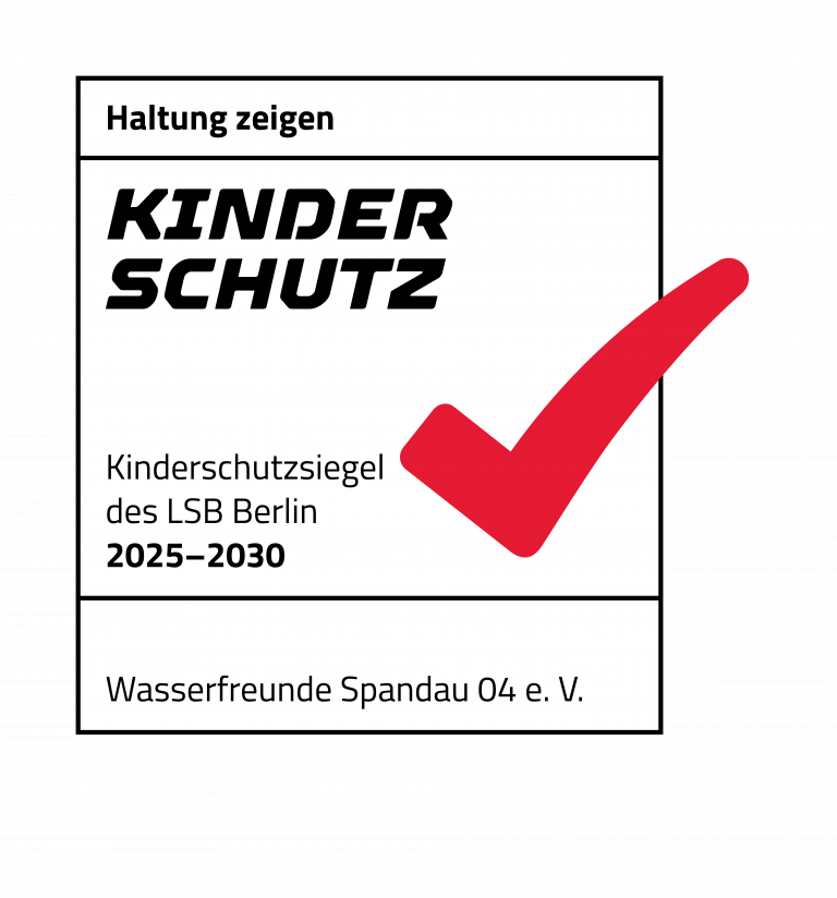 Kinderschutzsiegel des Landessportbundes Berlin für die Wasserfreunde Spandau 04